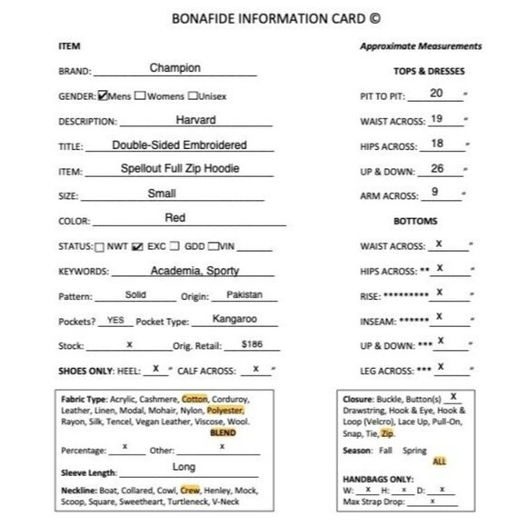 Champion Mens Harvard Double Sided Embroidered Spellout Hoodie Small Red SP EXC - Picture 11 of 11